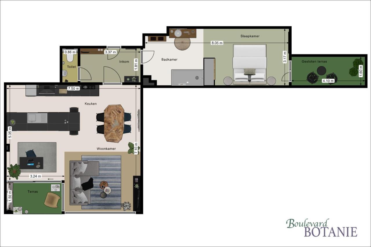 Boulevard Botanie City Apartment With Parking Hasselt Luaran gambar
